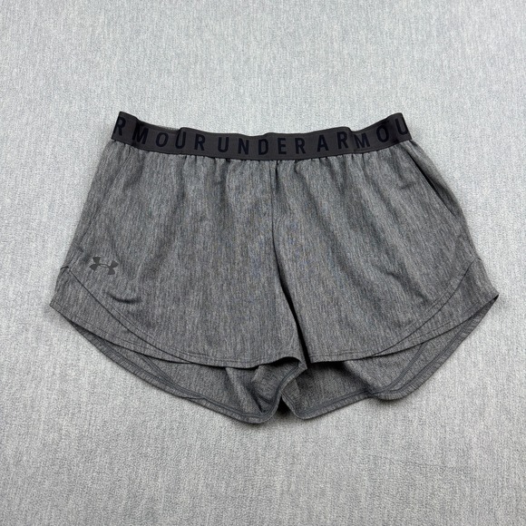 Under Armour Shorts Womens Extra Large Gray Play Up Twist 3.0 Athletic 1349125 - Picture 1 of 11